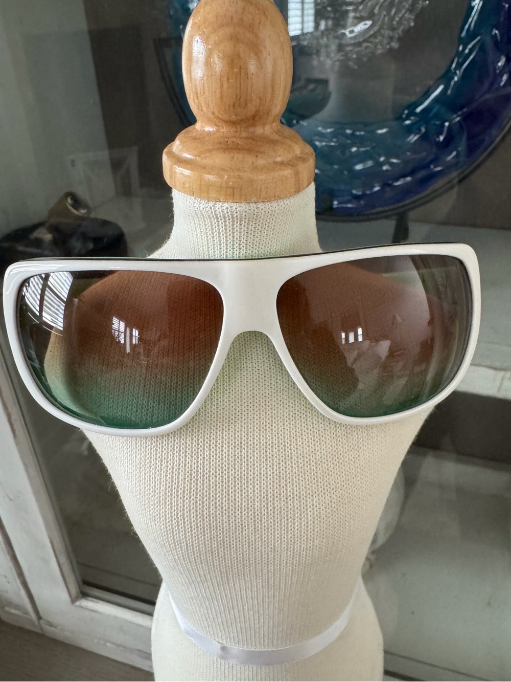 Paul Frank White Frame Gradient Lens Women's Sunglasses with Mint Green Stems